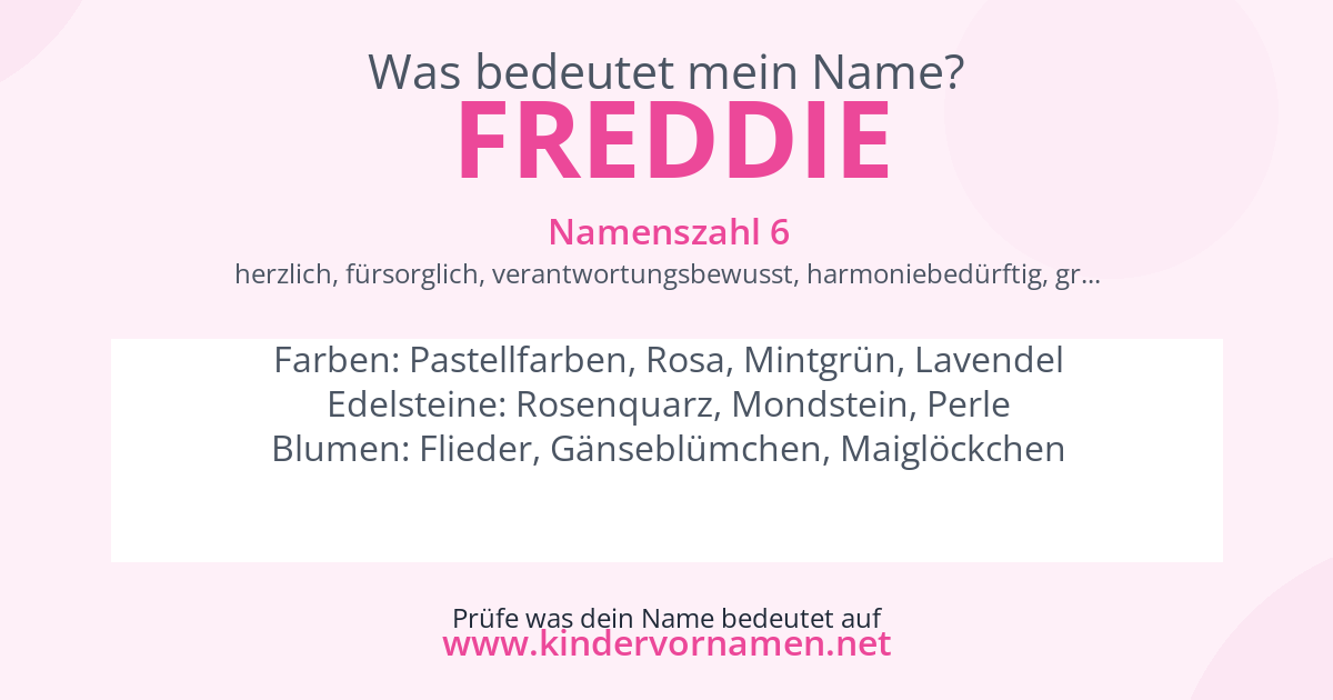 Was bedeutet der Name Freddie?