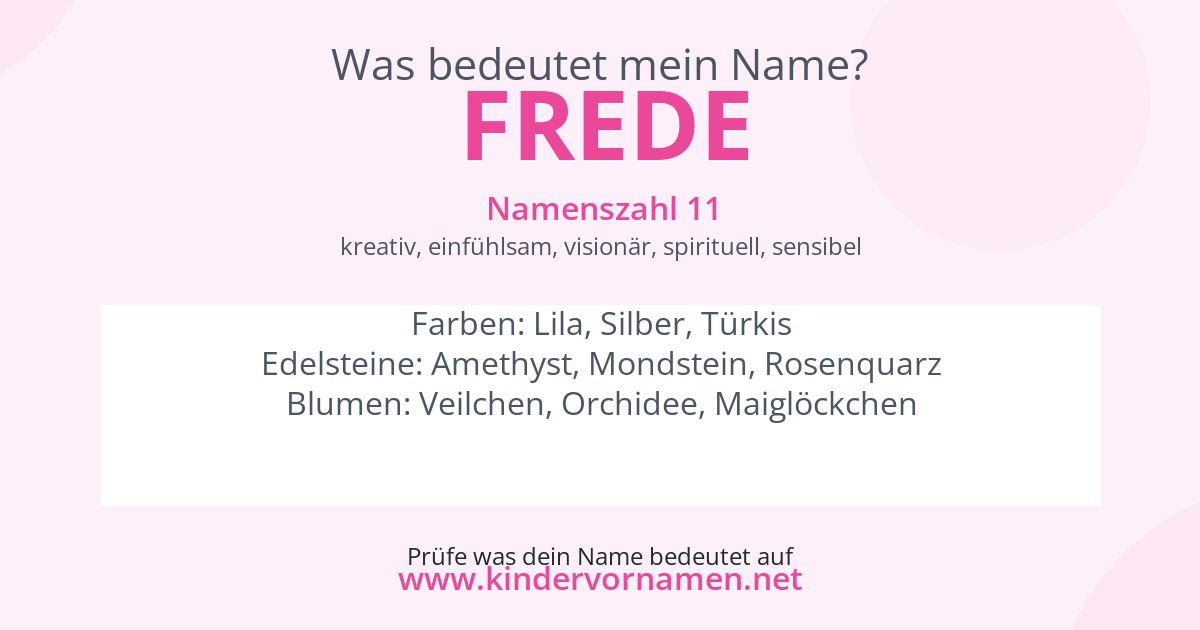 Was bedeutet der Name Frede?