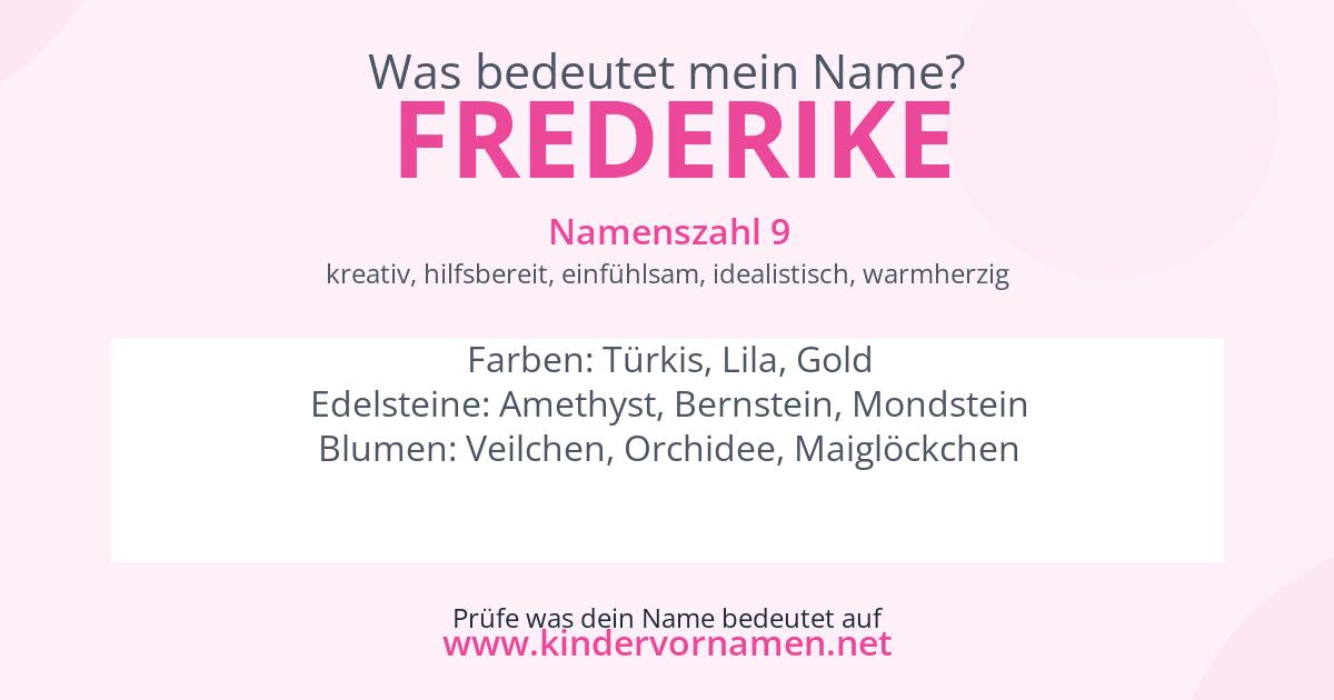 Was bedeutet der Name Frederike?