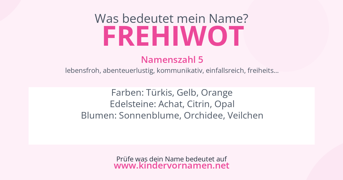 Was bedeutet der Name Frehiwot?