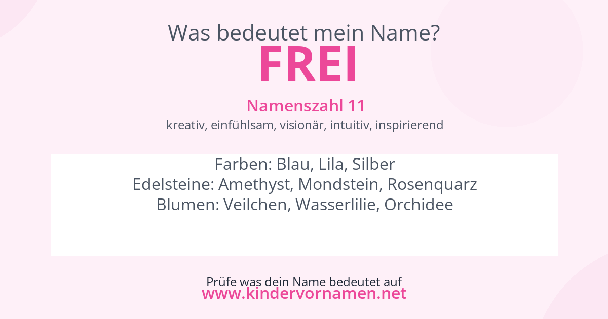 Was bedeutet der Name Frei?