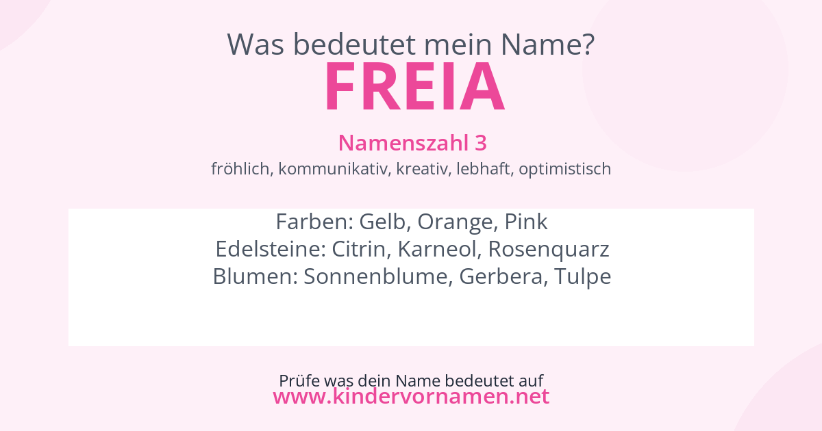Was bedeutet der Name Freia?