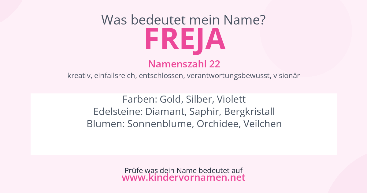 Was bedeutet der Name Freja?