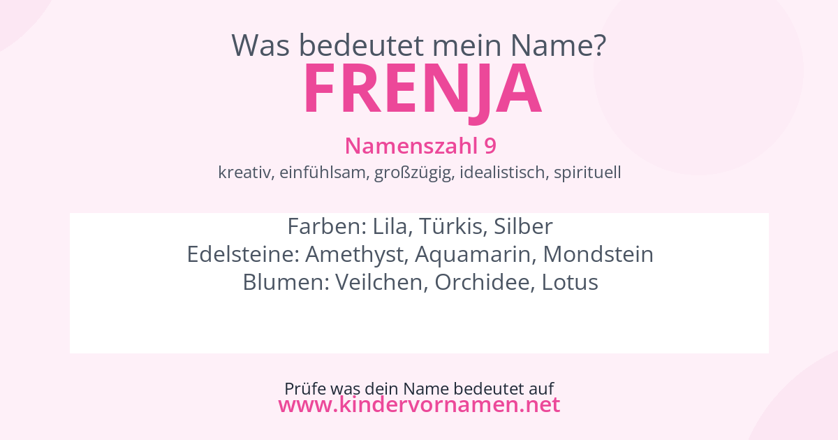 Was bedeutet der Name Frenja?