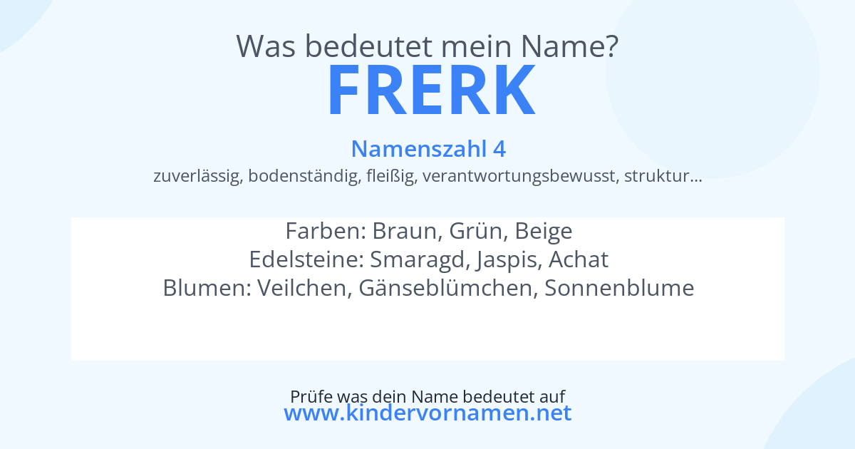 Was bedeutet der Name Frerk?