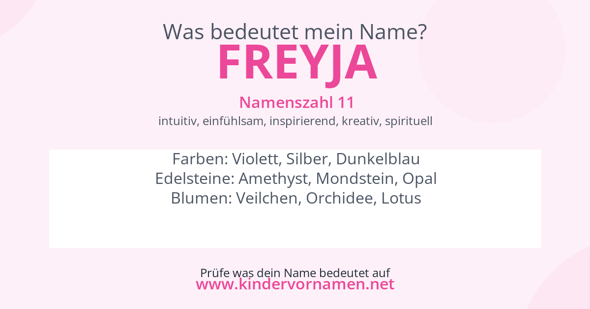 Was bedeutet der Name Freyja?