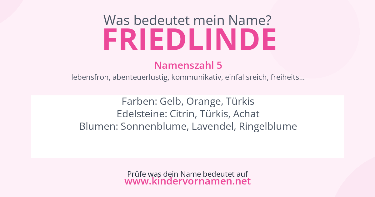 Was bedeutet der Name Friedlinde?