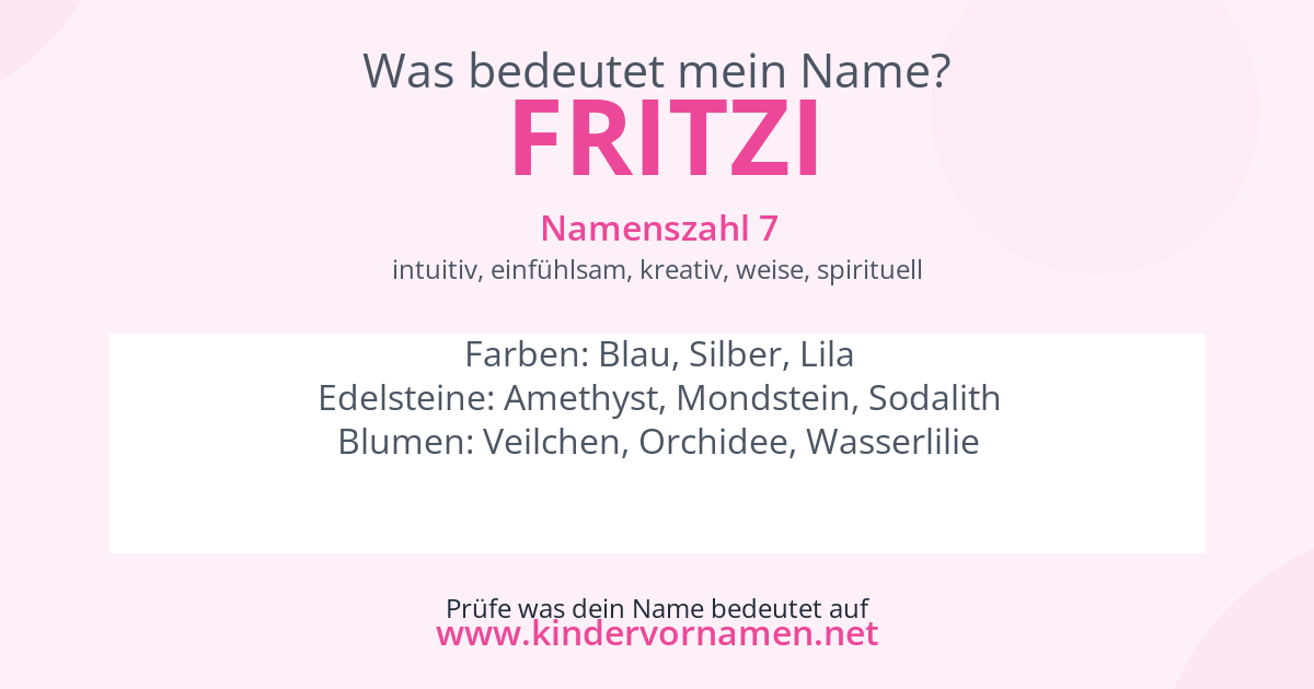Was bedeutet der Name Fritzi?