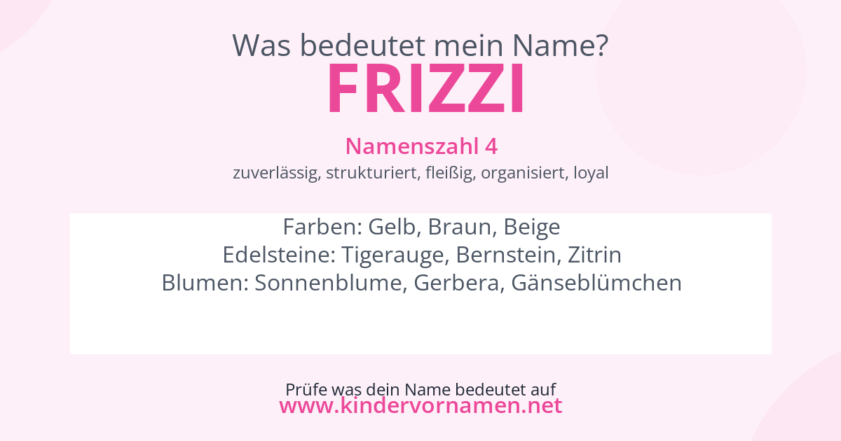 Was bedeutet der Name Frizzi?