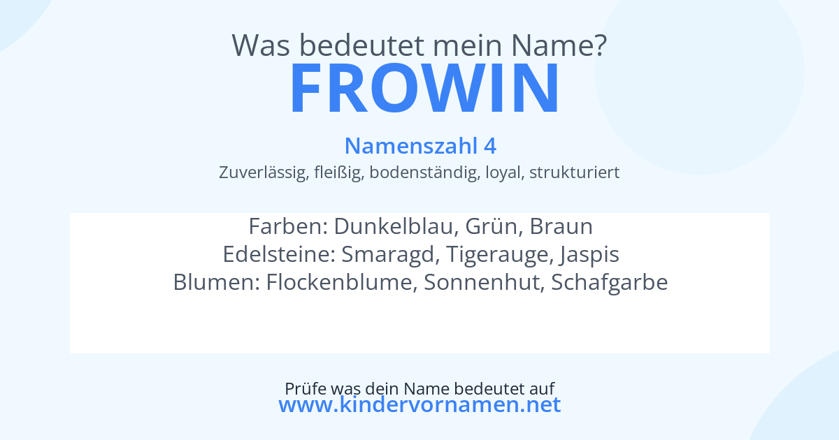 Was bedeutet der Name Frowin?