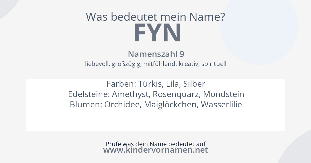 Was bedeutet der Name Fyn?