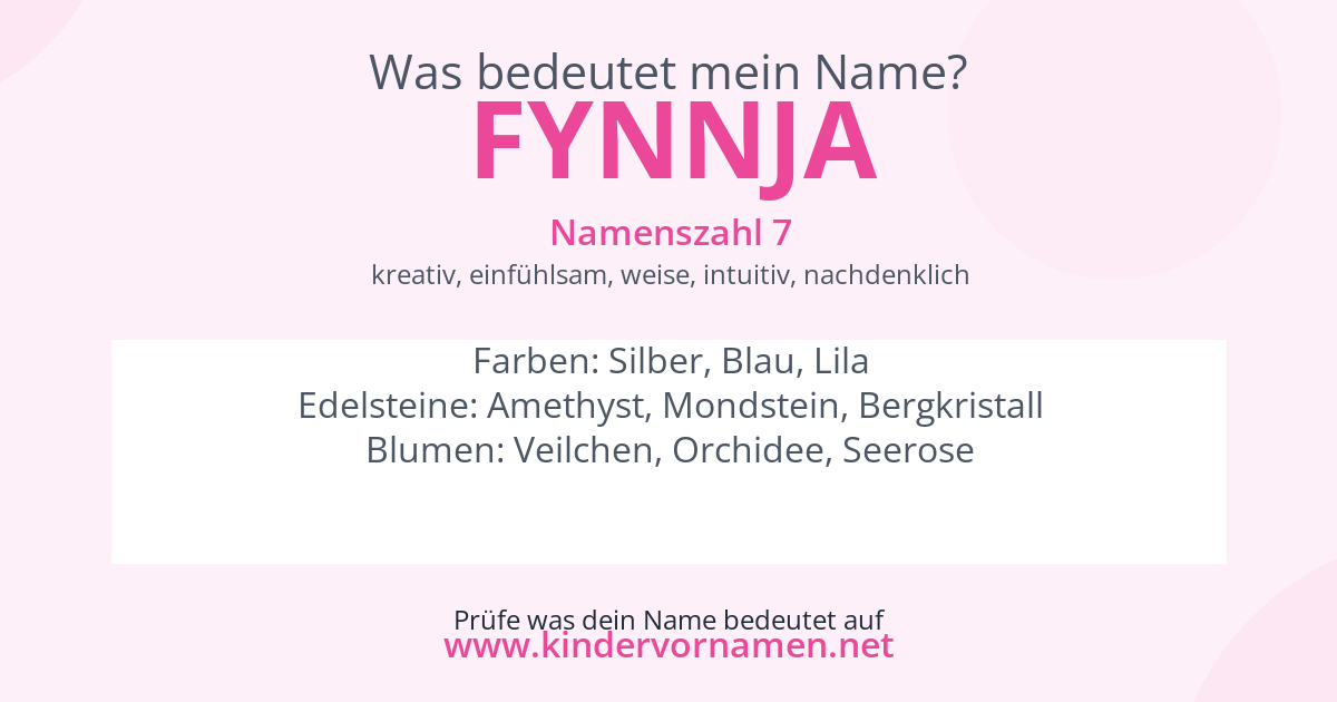 Was bedeutet der Name Fynnja?