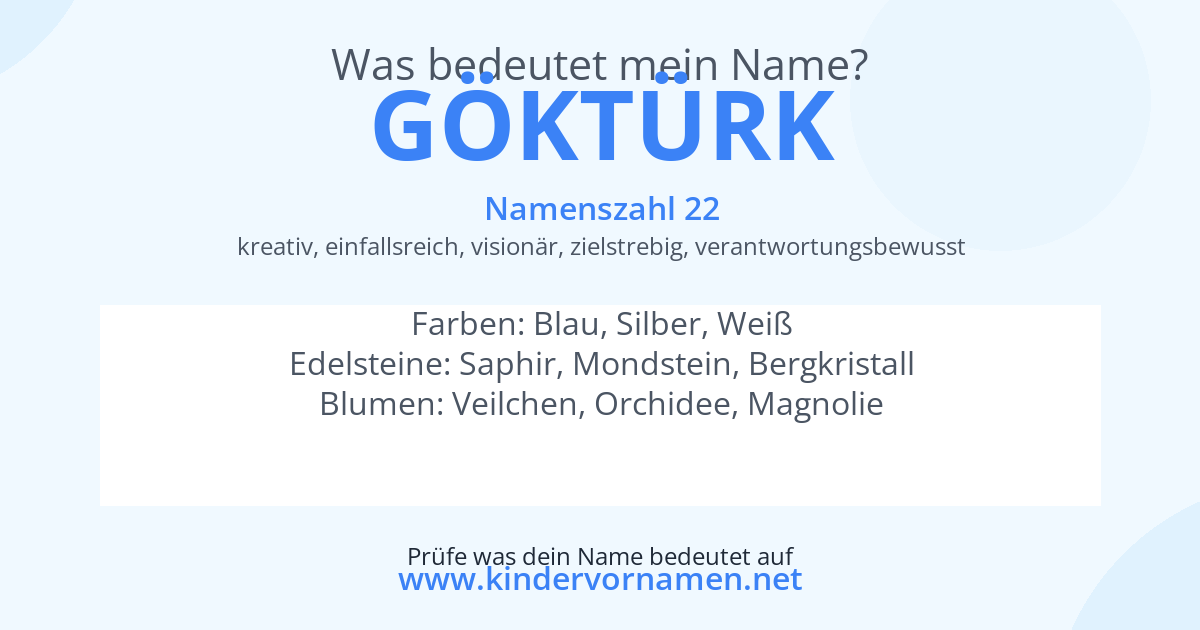 Was bedeutet der Name Göktürk?