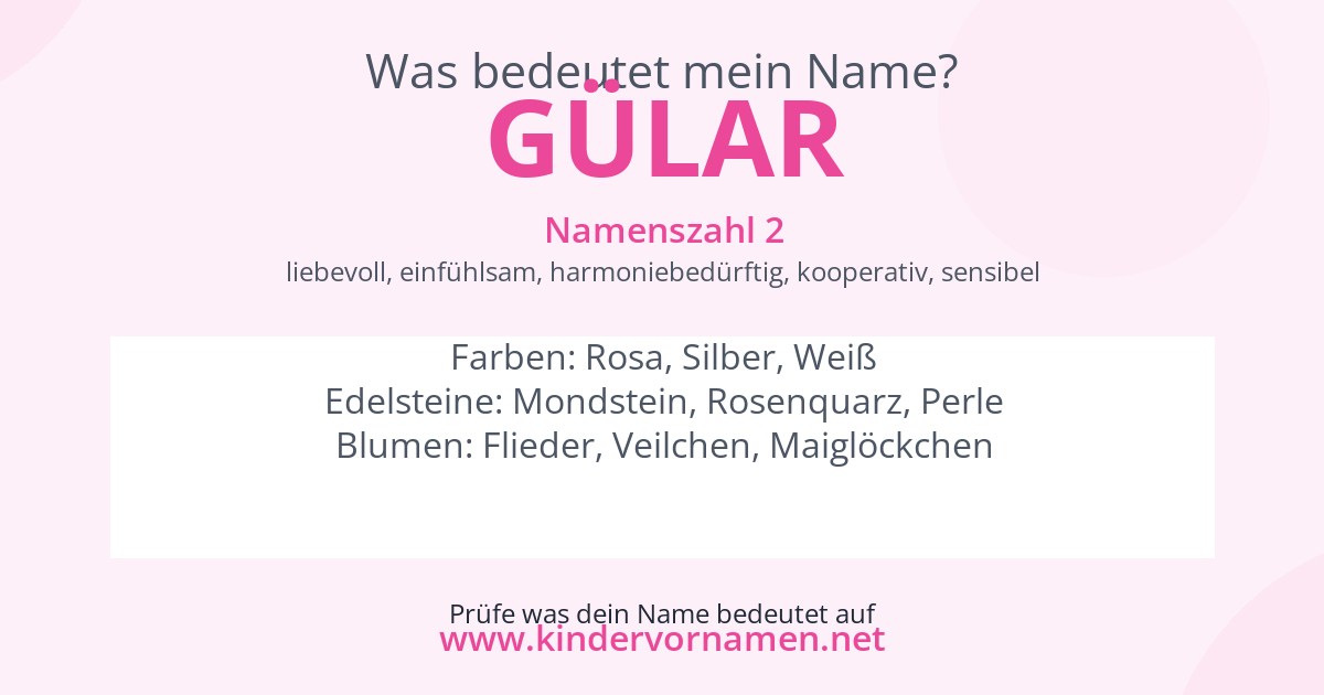 Was bedeutet der Name Gülar?
