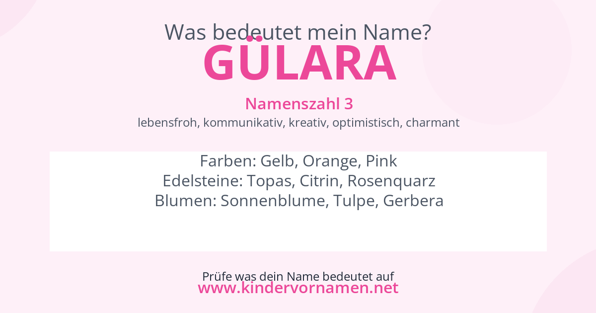 Was bedeutet der Name Gülara?