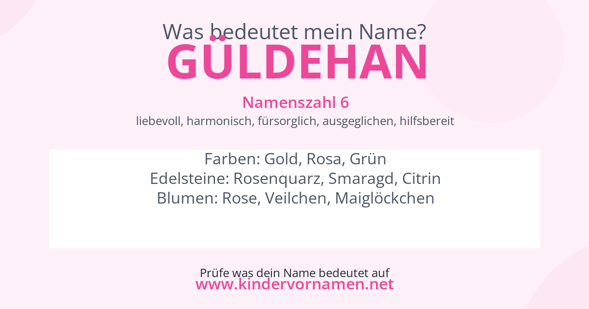 Was bedeutet der Name Güldehan?