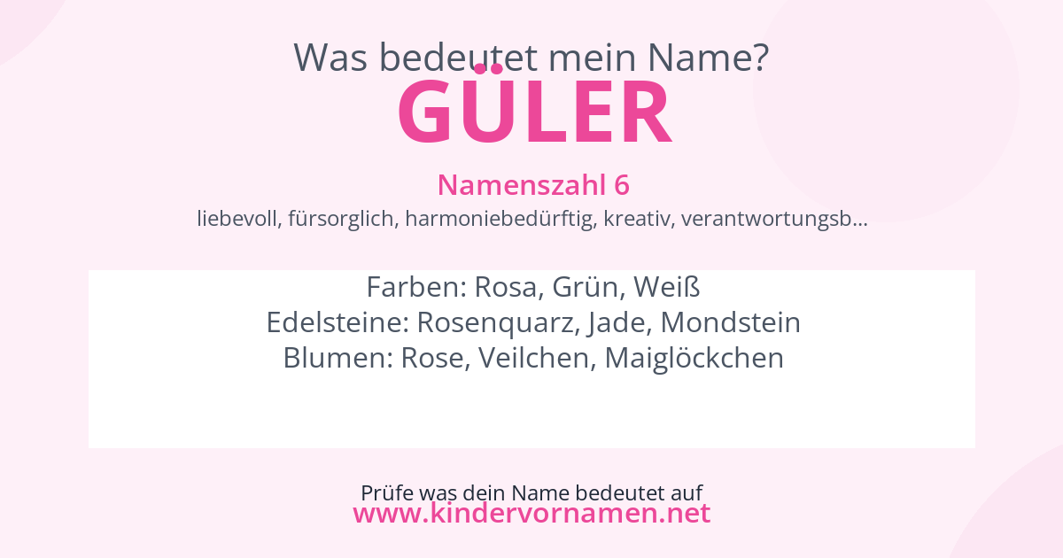 Was bedeutet der Name Güler?