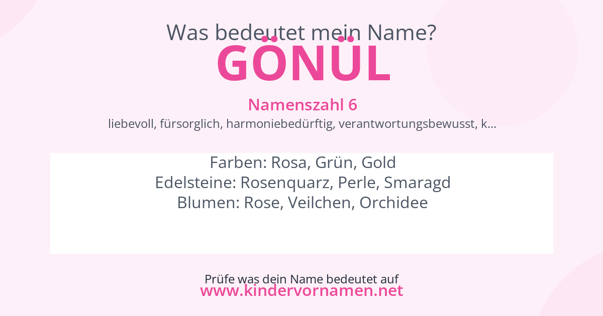Was bedeutet der Name Gönül?
