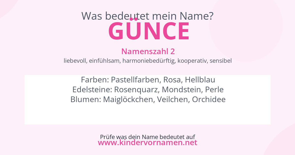 Was bedeutet der Name Günce?