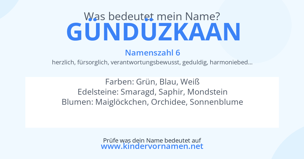 Was bedeutet der Name Gündüzkaan?