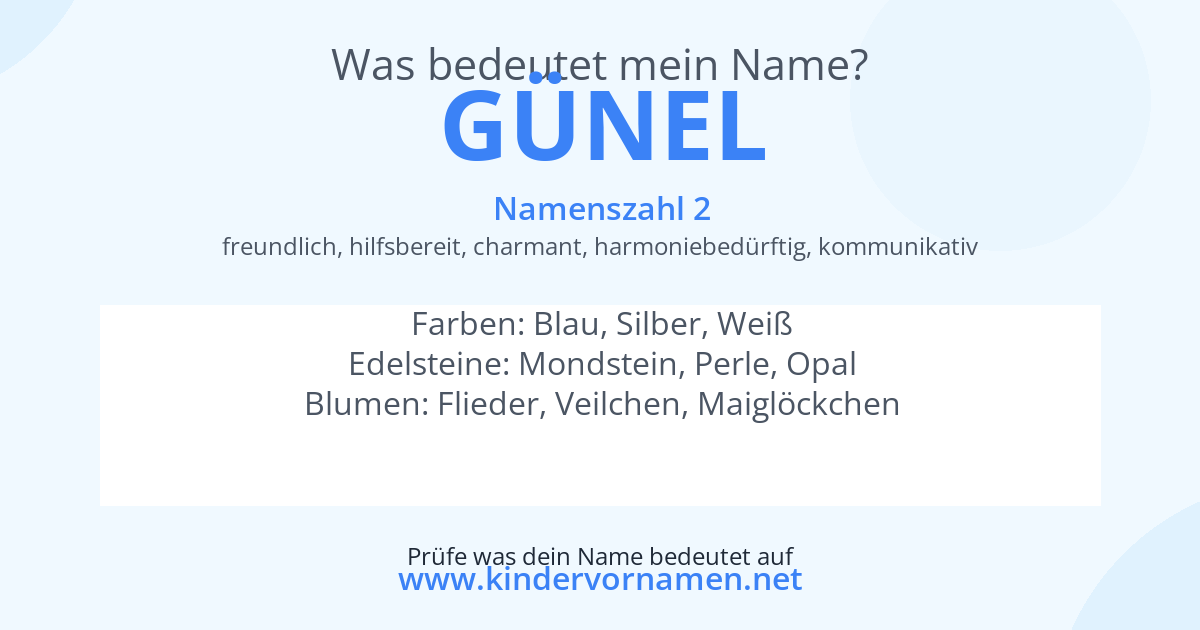 Was bedeutet der Name Günel?