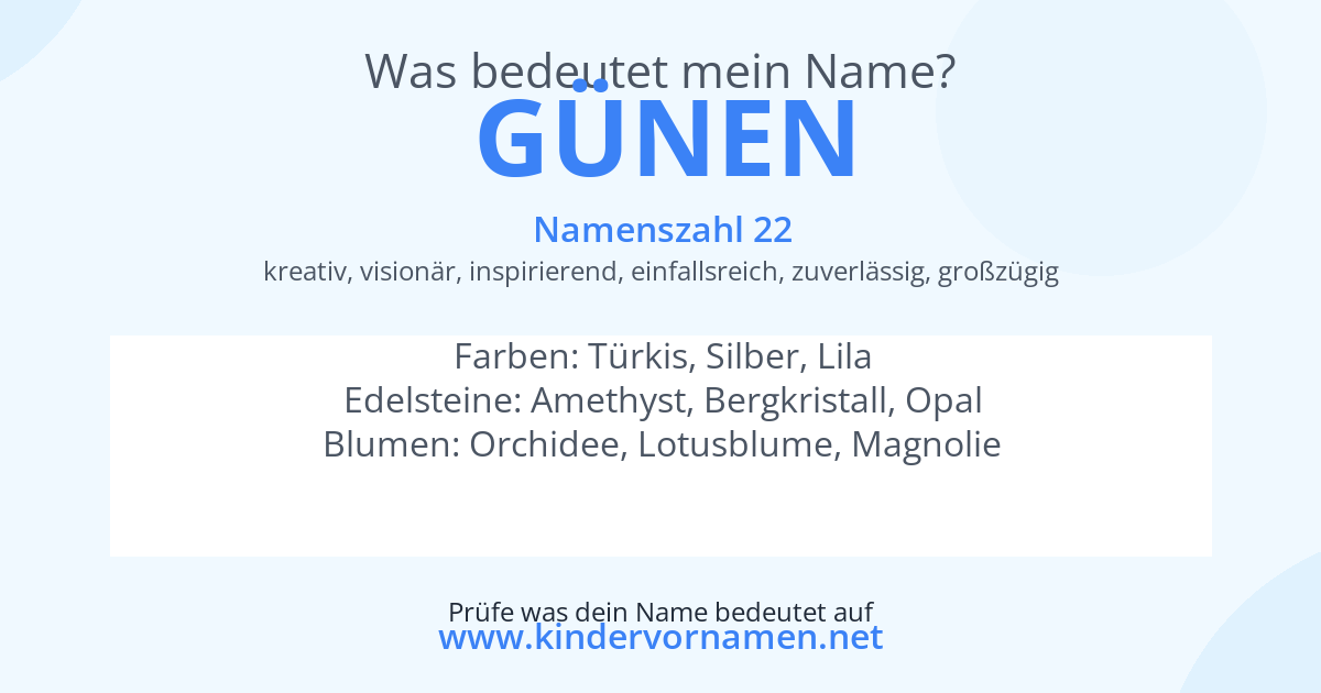 Was bedeutet der Name Günen?