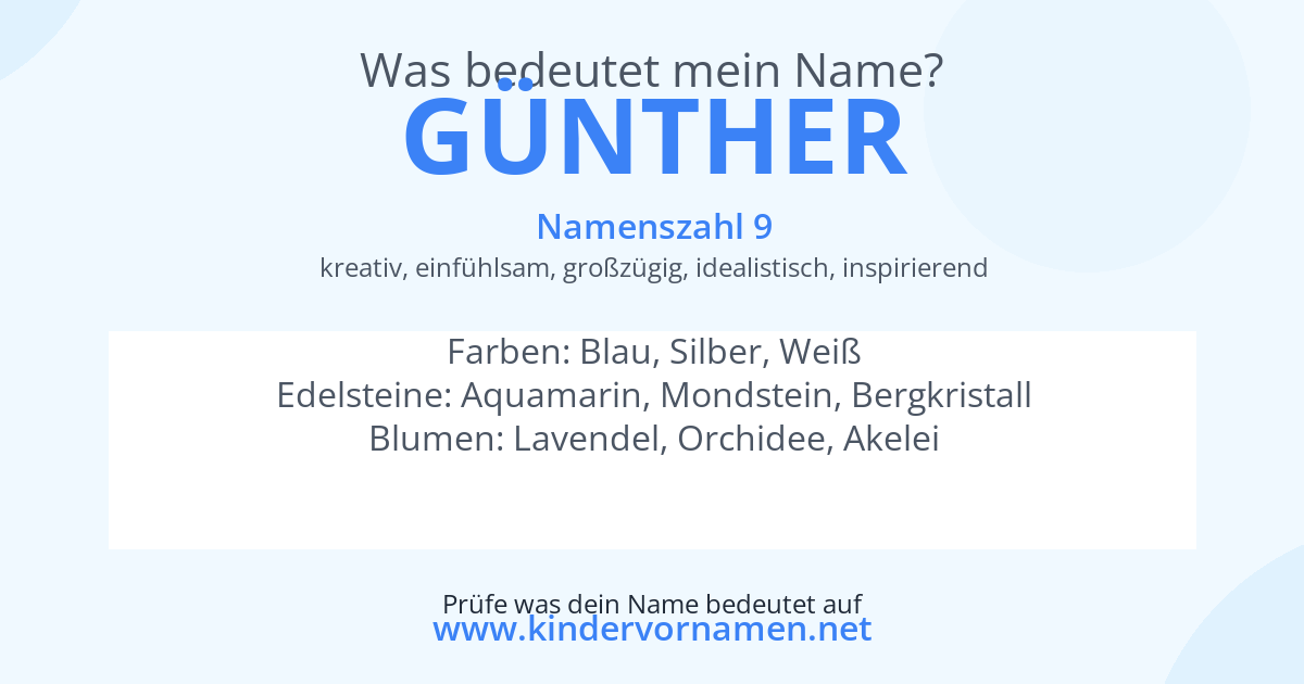 Was bedeutet der Name Günther?