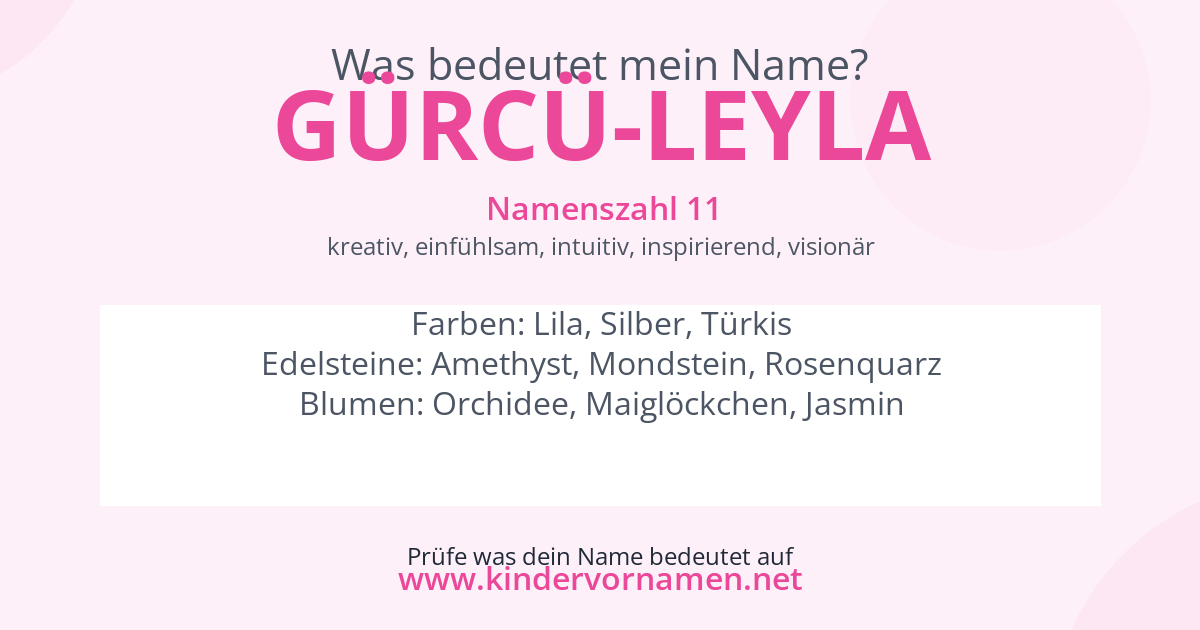 Was bedeutet der Name Gürcü-Leyla?
