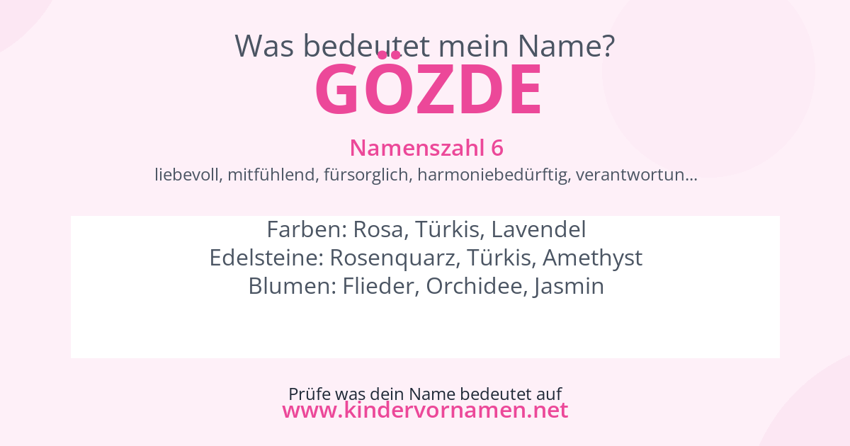 Was bedeutet der Name Gözde?