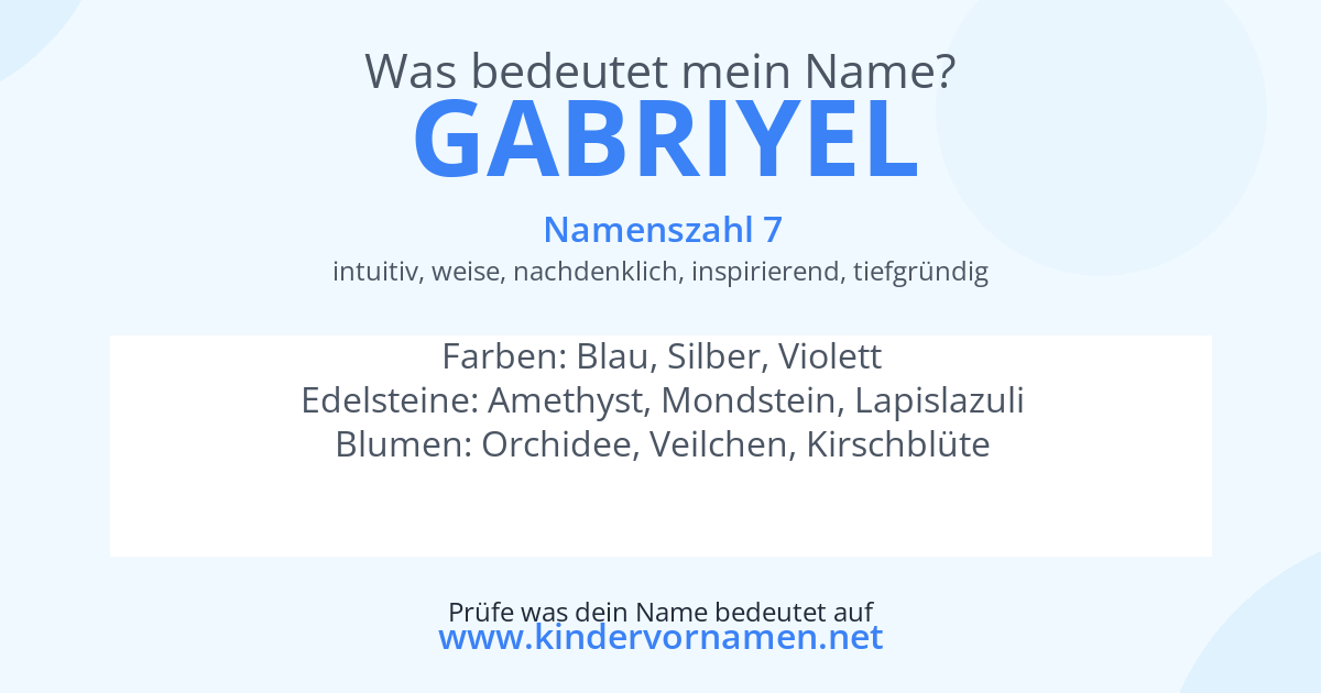 Was bedeutet der Name Gabriyel?