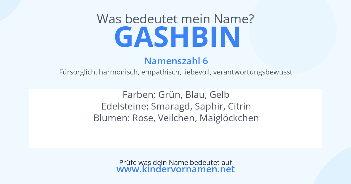 Was bedeutet der Name Gashbin?