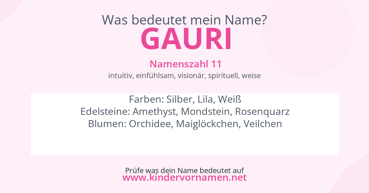 Was bedeutet der Name Gauri?