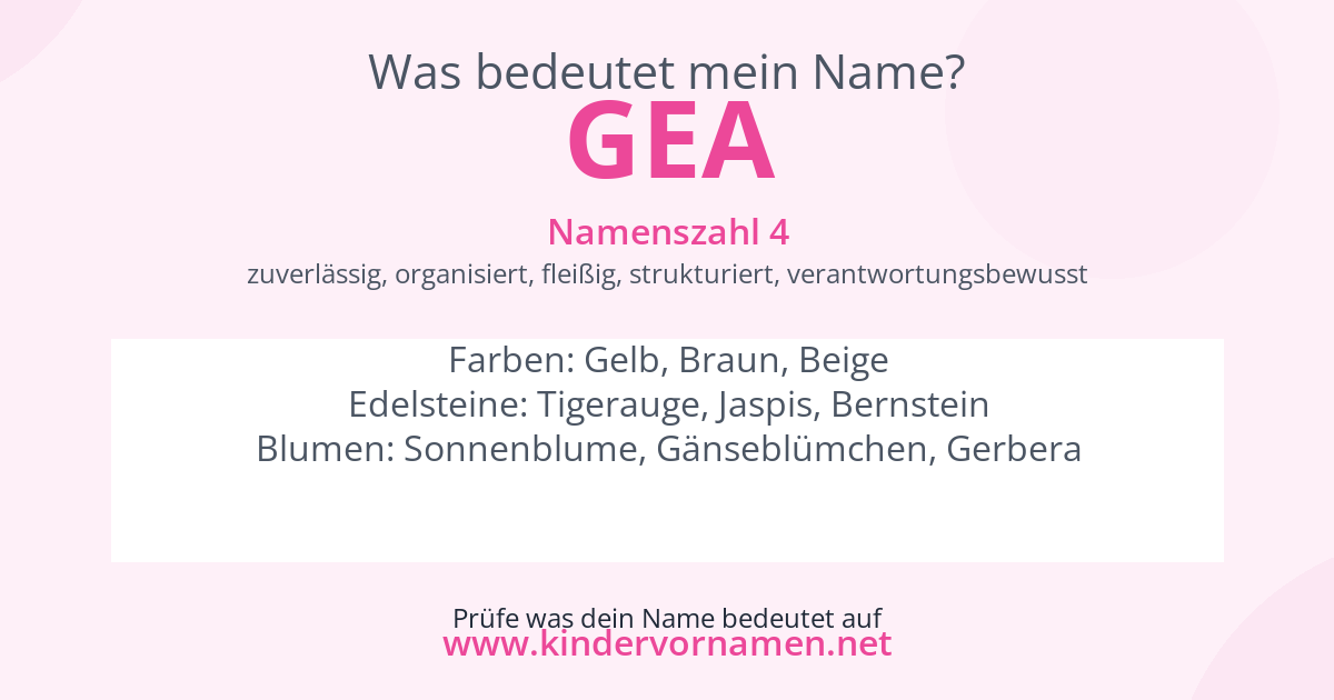 Was bedeutet der Name Gea?