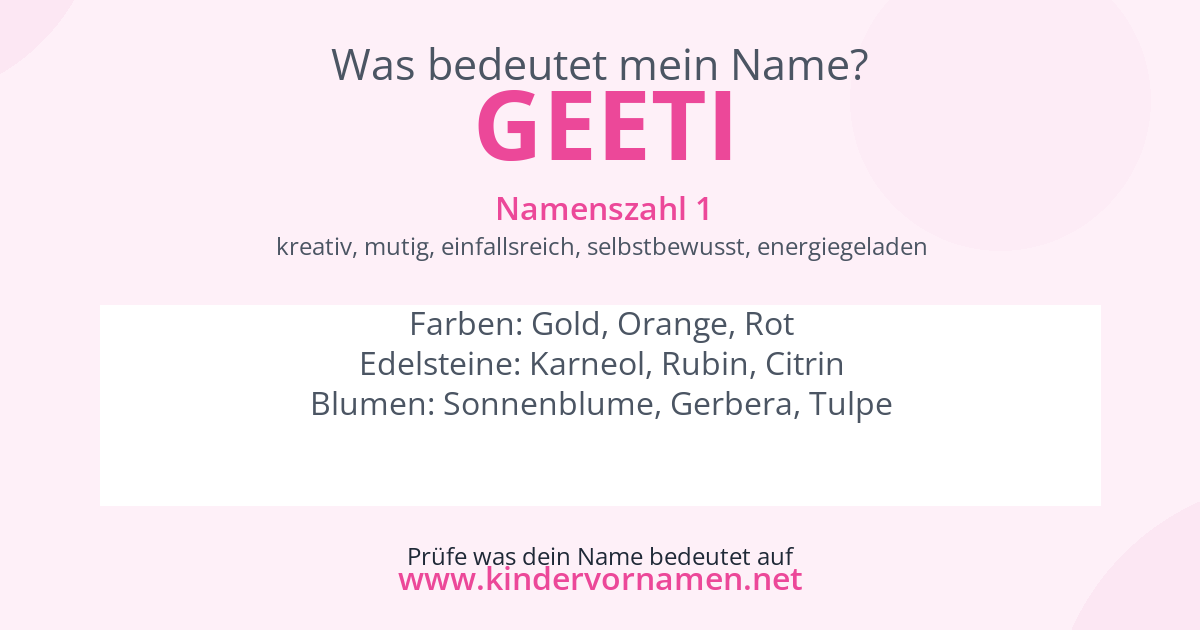 Was bedeutet der Name Geeti?