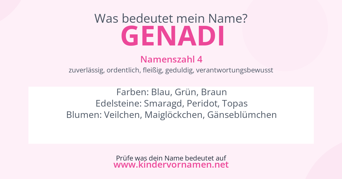 Was bedeutet der Name Genadi?