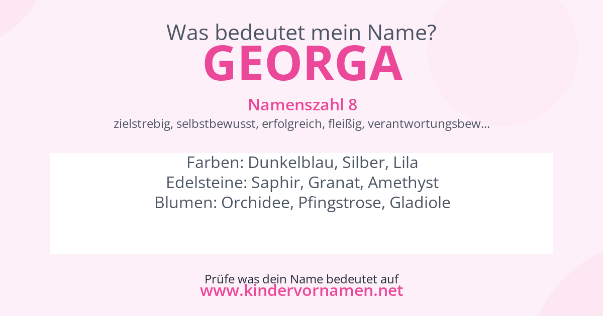 Was bedeutet der Name Georga?