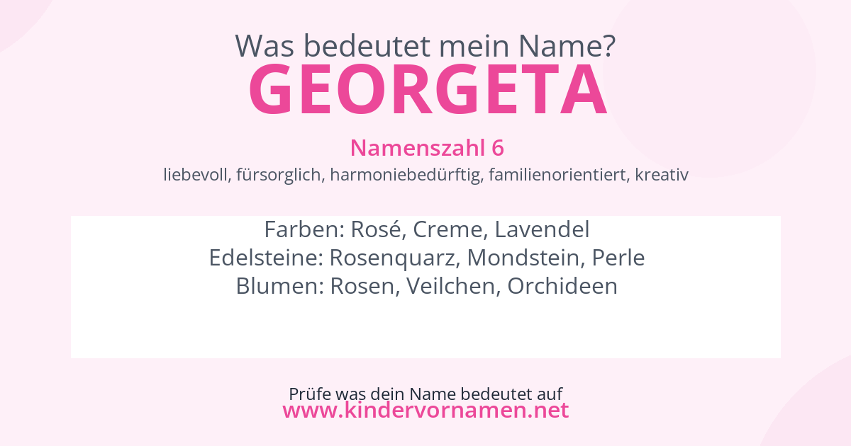 Was bedeutet der Name Georgeta?