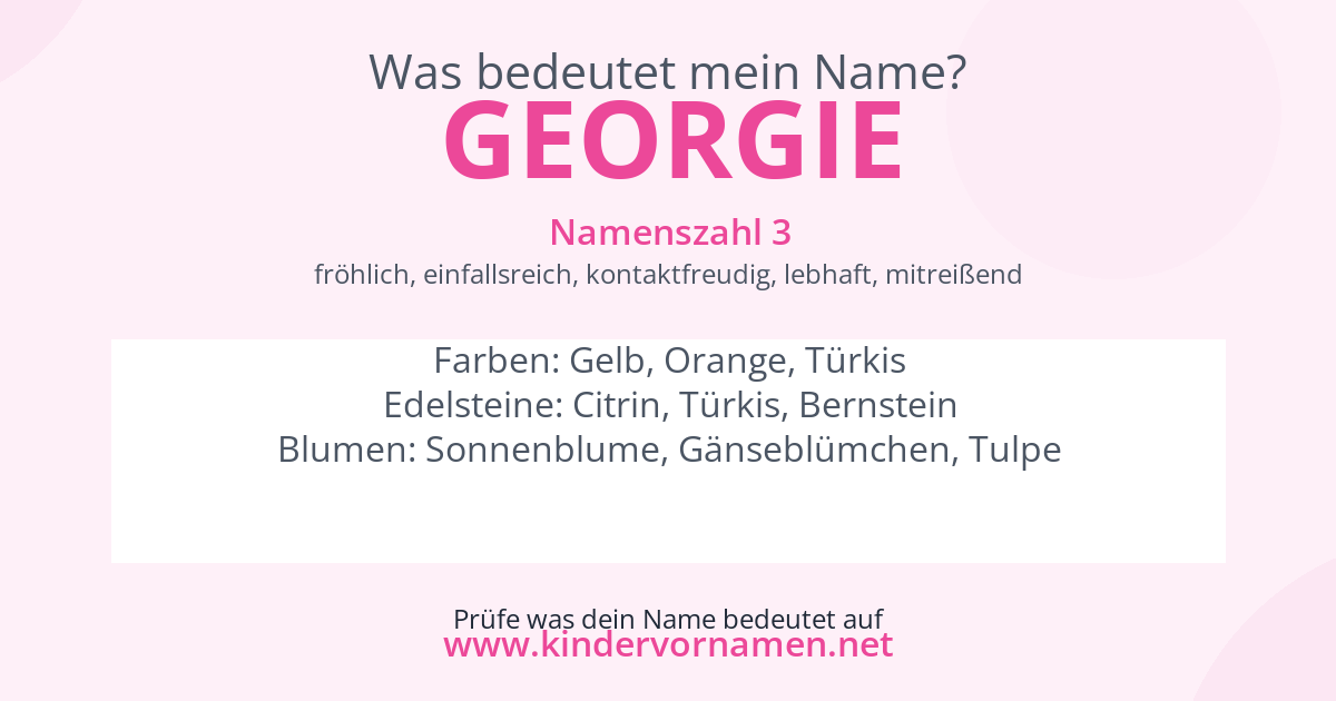 Was bedeutet der Name Georgie?