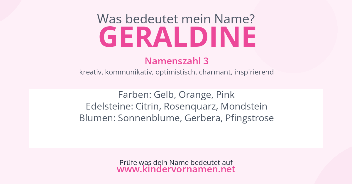 Was bedeutet der Name Geraldine?