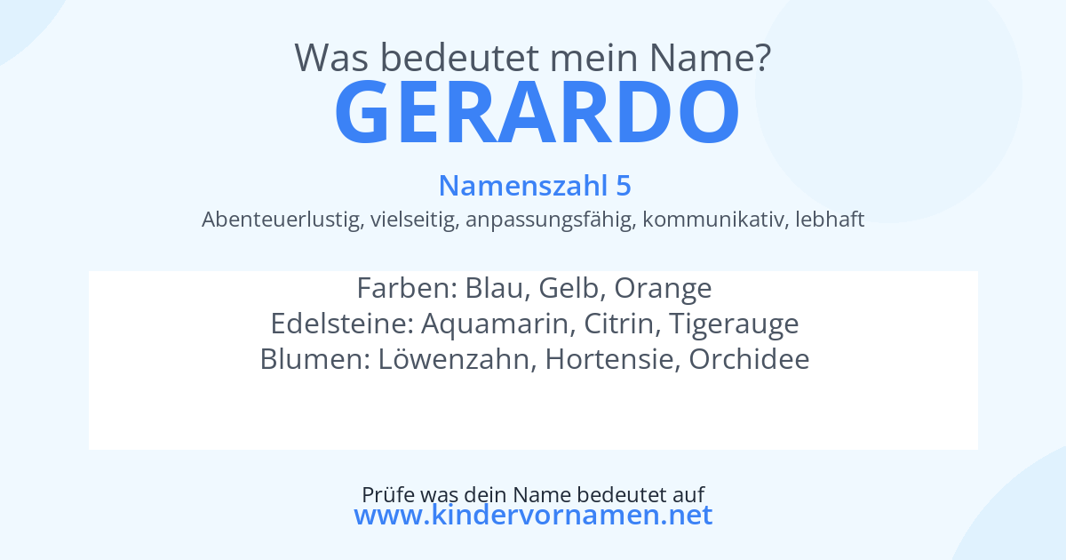 Was bedeutet der Name Gerardo?