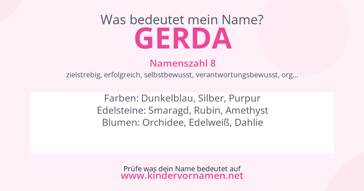 Was bedeutet der Name Gerda?