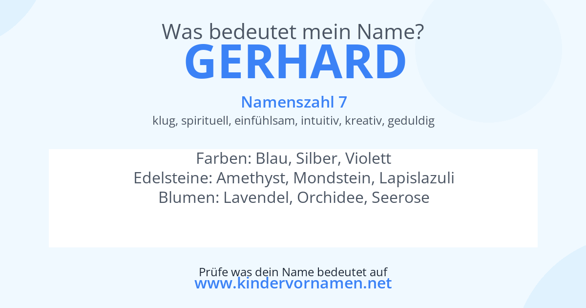 Was bedeutet der Name Gerhard?