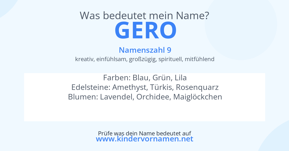 Was bedeutet der Name Gero?