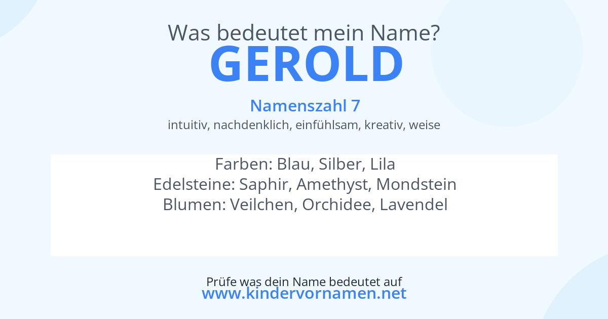 Was bedeutet der Name Gerold?