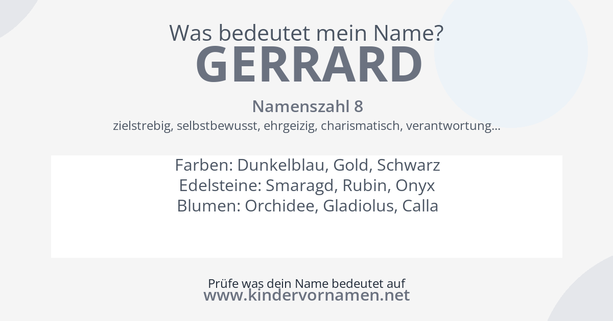 Was bedeutet der Name Gerrard?