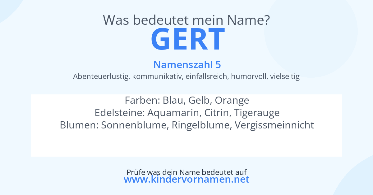Was bedeutet der Name Gert?