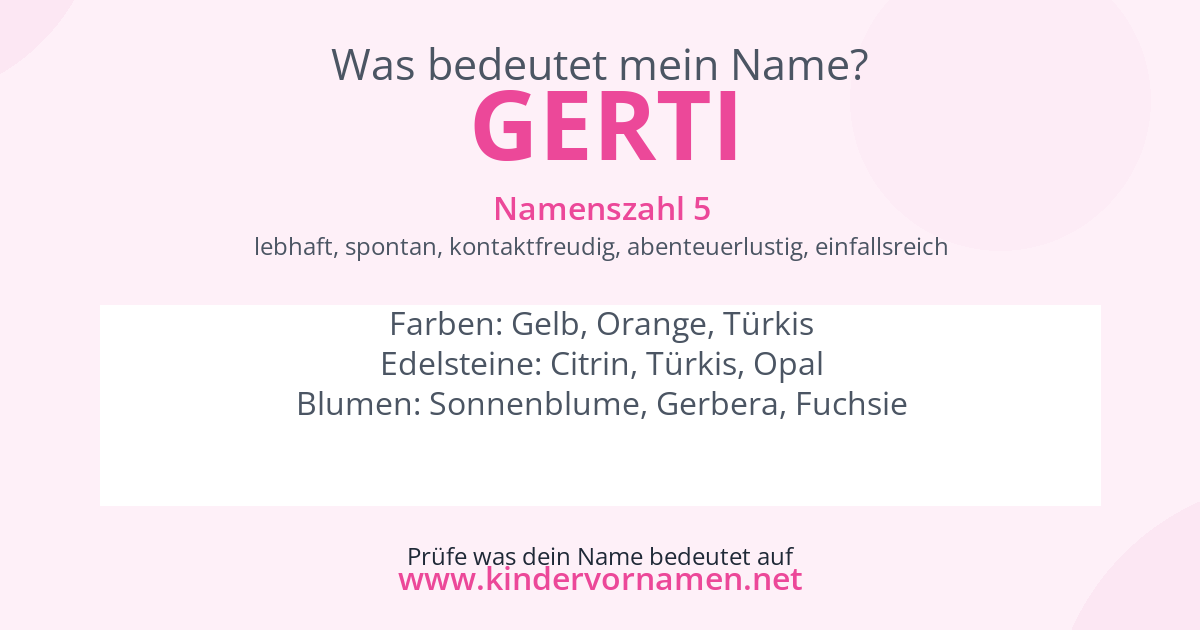 Was bedeutet der Name Gerti?