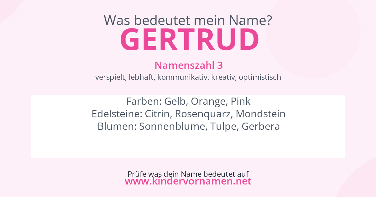 Was bedeutet der Name Gertrud?
