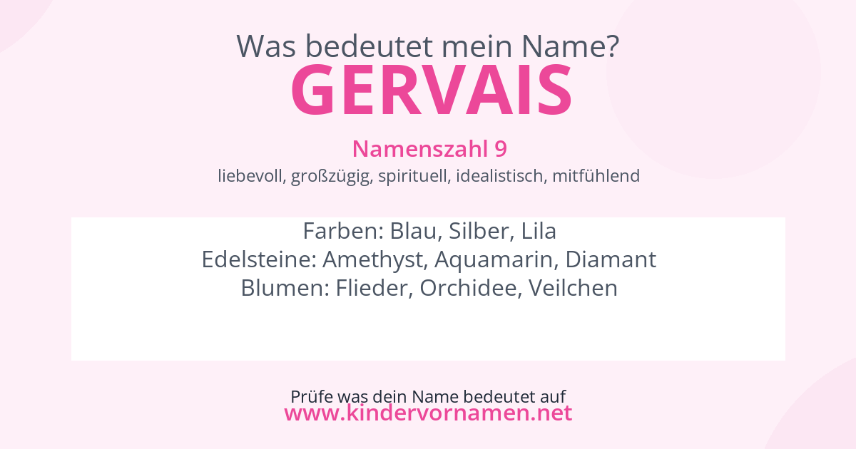 Was bedeutet der Name Gervais?