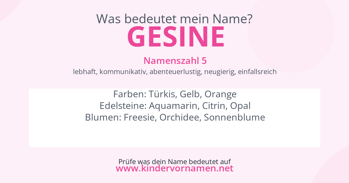 Was bedeutet der Name Gesine?